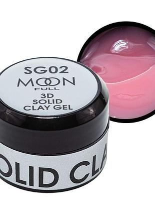 Гель-пластилин для ногтей moon full 3d solid clay gel sg02 нежно-розовый, 5 мл