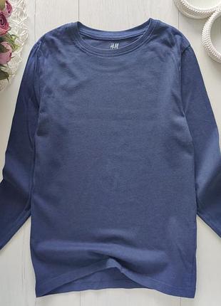 6.8 лет, рост 122,128 однотонный синий реглан артикул: 25357 бренд: h&amp;m (Эч энд эм)