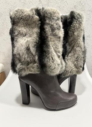 Чоботи жіночі pollini з натуральним хутром