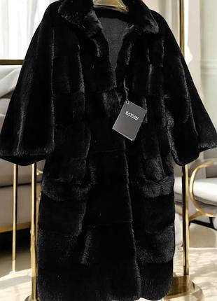Шуба норкова black glama chrisos греція 85 см р. с-м-л
