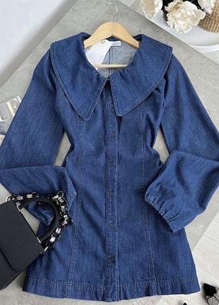 Нова колекція! джинсова силуетна сукня/плаття/сарафан zara.