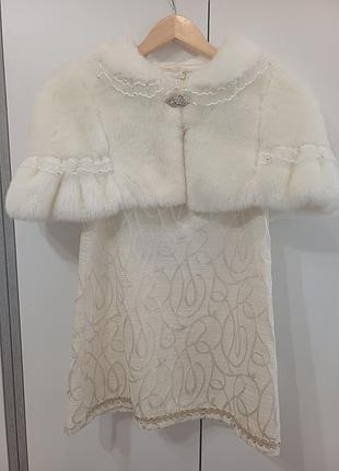 Молочна святкова сукня сніжинки, снігової королеви