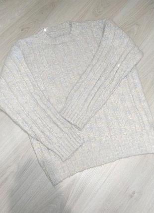 Гарний жіночий светр з паєтками розмір м 46 48