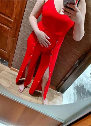 Комбінезон святковий червоний м/л