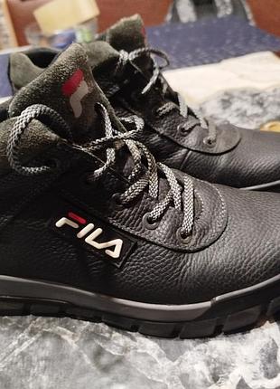 Зимние кожаные кроссовки