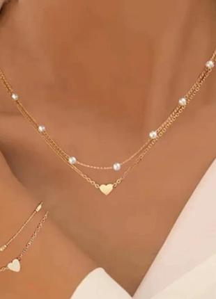 Набор украшений 3 шт. два ожерелья
 и один браслет 😍