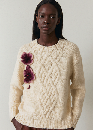 Джемпер свитер шерсть hand made, р. l-xxl