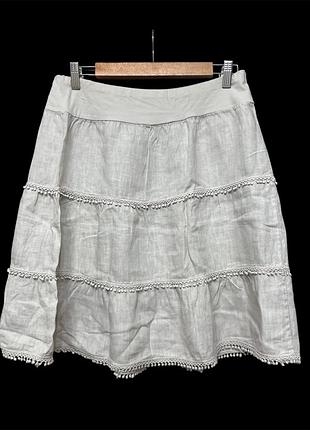 Спідниця синя натуральної тканини