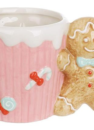 Кухоль керамічний пряниковий чоловічок 390 мл