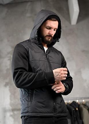 Демісезонна куртка fency black рп7443(k6 12 - 02)