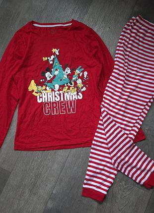 Пижама хлопок в новогоднем стиле микки маус на 13-14роков