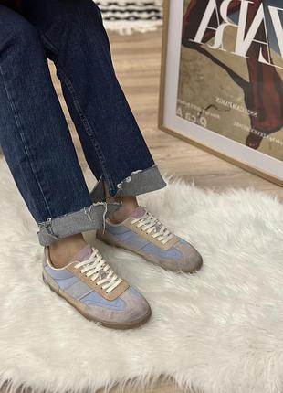 Кеды из натуральной замши zara