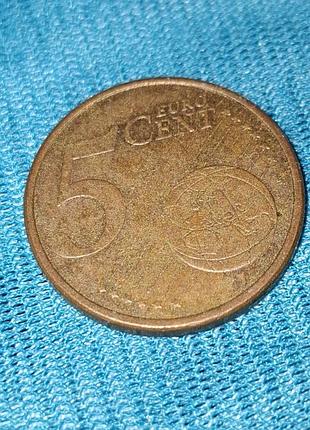 Монета испания 5 центов 2010г.