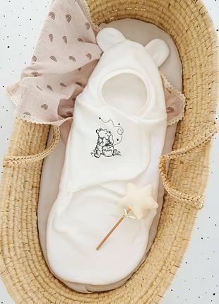 Кокон для новонародженого малюка теплій на липучці