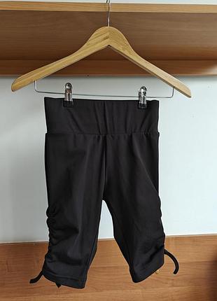 Черные спортивные капри для девочки