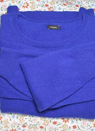 Базовый тоненький кашемировый свитер индиго m&amp;s