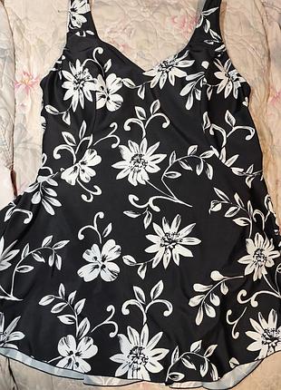 Шикарний прекрасний стильний  купальник - сукня, танкіні у басейн пляж тренування великий розмір