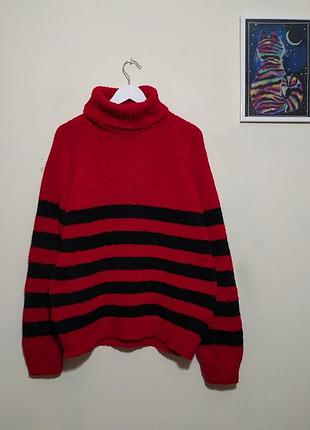 Красный свитер в полоску от boohoo.