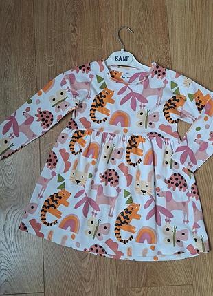 Платье для девочки в садик с длинным рукавом