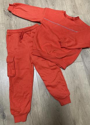 George тепленький костюмчик червоний двонитка з начосиком