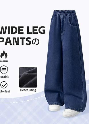 Утеплені зимові джинси на дівчинку 150 см