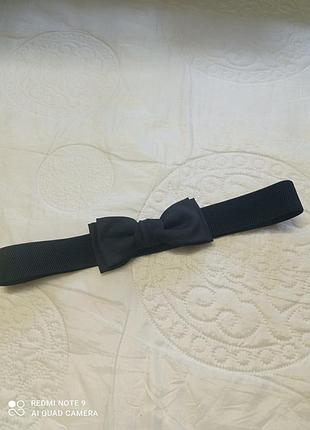 Ремень резинка на кнопках с бантиком