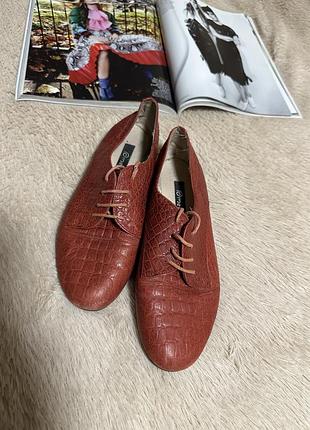 Шнуровані червоні туфлі