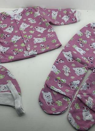 Набір-трійка для новонародженої zirochka, зріст 56