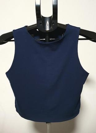 Футболка без рукавів синя бавовняна sinsay