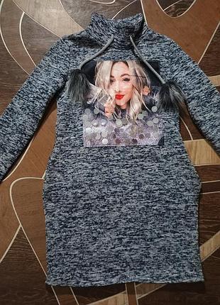 Теплое платье для девочки