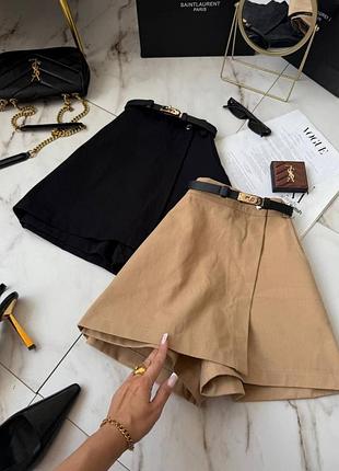 Коттоновая юбка шорты, юбка