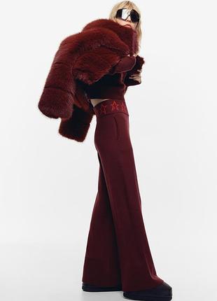 Брюки жіночі червоні розкльошені hm new