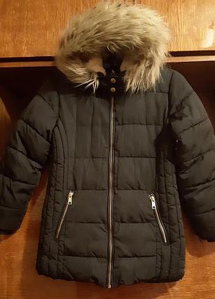 Дитьевая теплая парка на меху на 9 лет от next