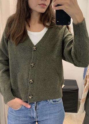 Женский кардиган mango шерстяной