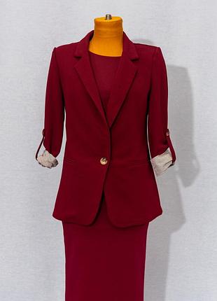 Жакет на одной пуговице с подвернутыми рукавами ✂️shein 📍размер eu 38, us 6, m