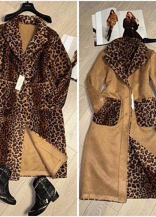 Роскошная фирменная итальянская шуба пальто двусторонняя rinascimento m.