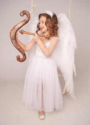 Маленькие белые крылья ангела для детей — костюм для фотосессий, утренников, карнавала, рождества и праздничных выступлений