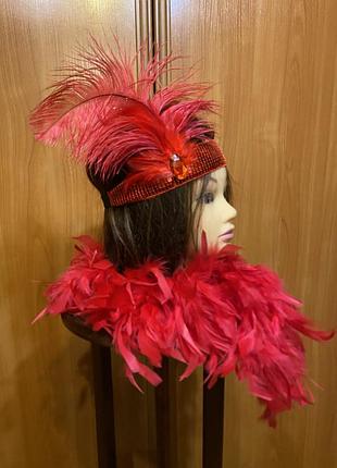 Полоска з пірʼям в стилі гетсбі , аксесуари для вечірки