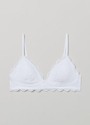 Білий мережевний ліф, бюстгальтер, бралет, бра h&m