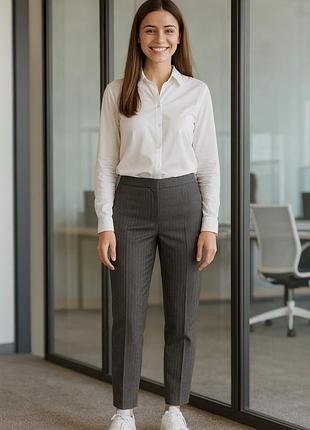 Брюки жіночі класічні сірі розмір xl (50-52) бренд "zara "