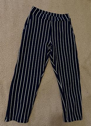 Штани кюлоти штаны кюлоты в полоску вертикальную штаны клеш