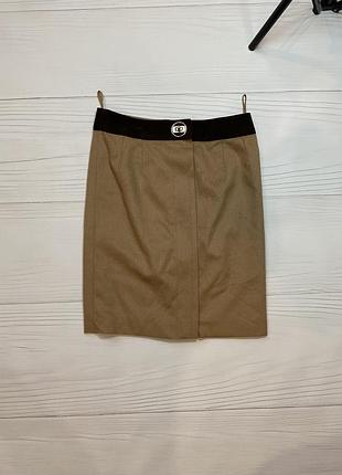 Жіноча спідниця gucci з кожаним ременцем коричневого кольору 40 розмір