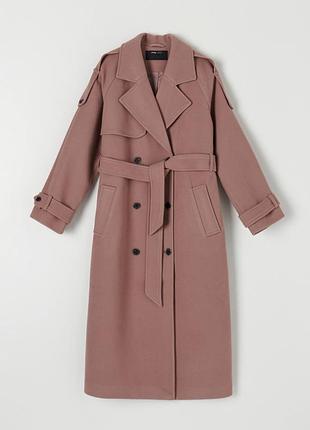 Пальто женское длинное sinsay xs сиреневое