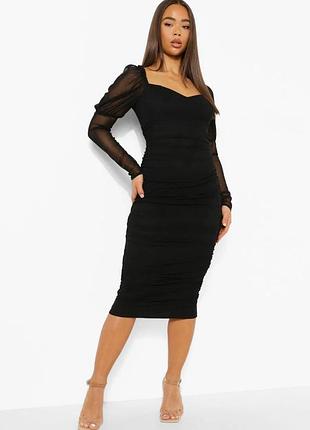 Жіноча довга сукня сітка 🖤