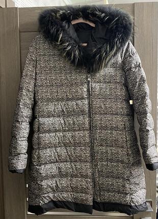 Фірмовий зимовий пуховик orsa з натуральним пухом «гусяча лапка»