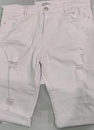 Шорты джинсовые белые
