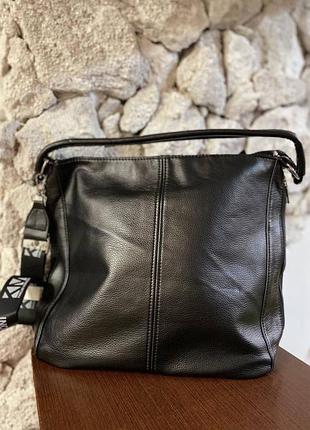 Жіноча сумка з еко шкіри коротка ручка+довгий ремінець