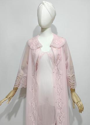 Винтажный будурный комплект/пеньюар/винтаж/халат