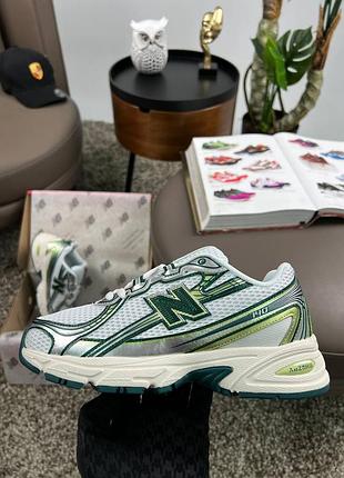 New balance 740 white silver green