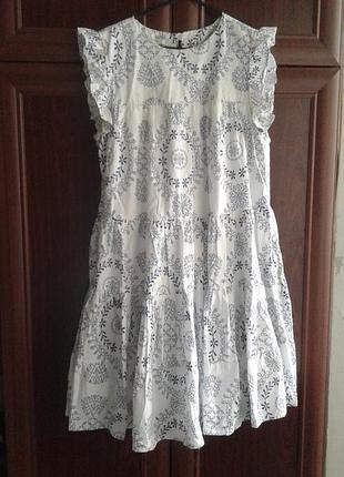 Лёгкое летнее ажурное платье merark, размер m , хлопок ,нюанс